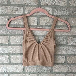 Aerie Ribbed Knit Crop Tank- Size S